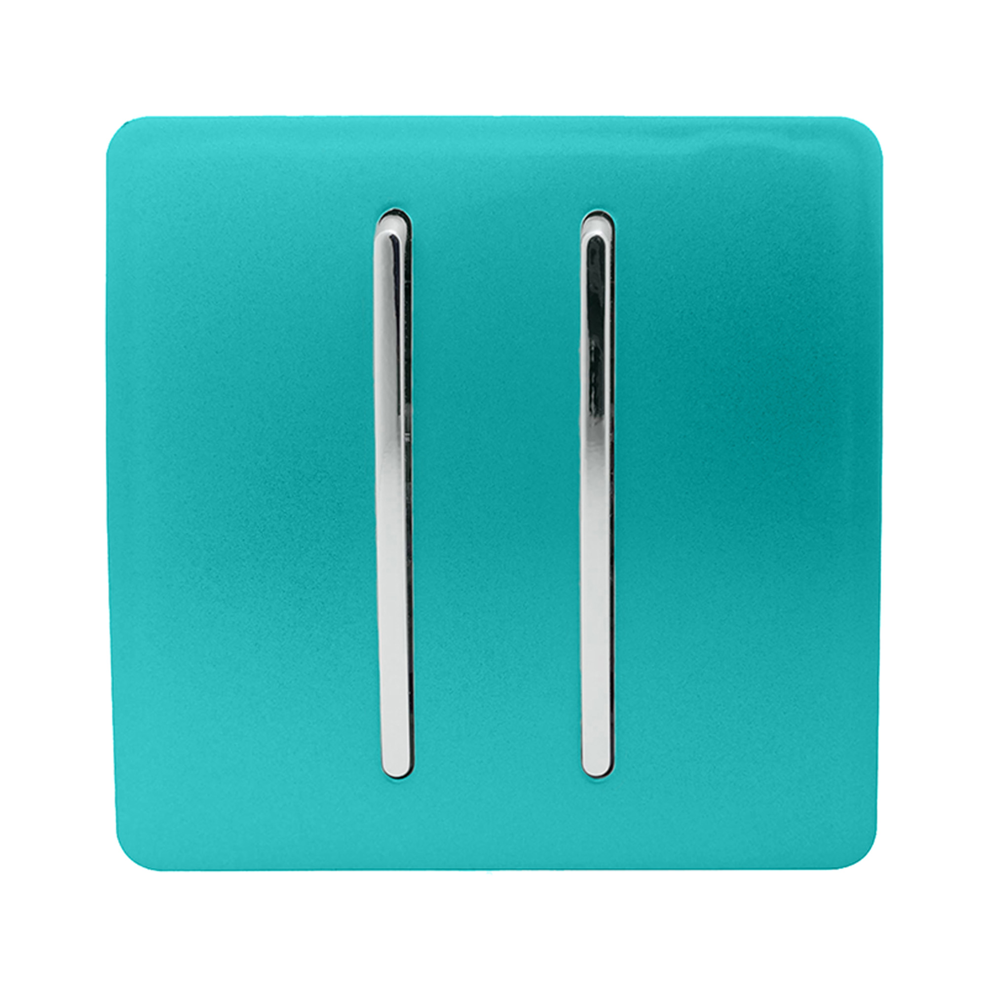 ART-SSR2BT  2 Gang Retractive Home Auto.Switch Bright Teal